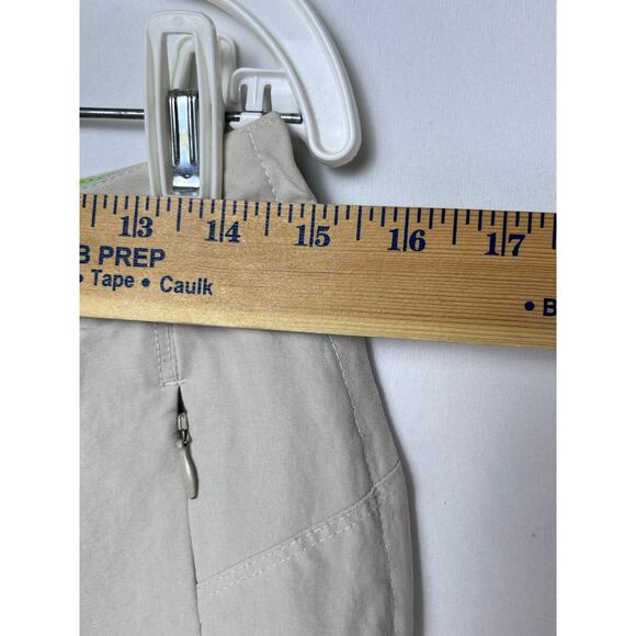 Title Nine Khaki Wide Leg Crop Pants - Women's Size 8 Athleisure Beach Vacation - Picture 4 of 9